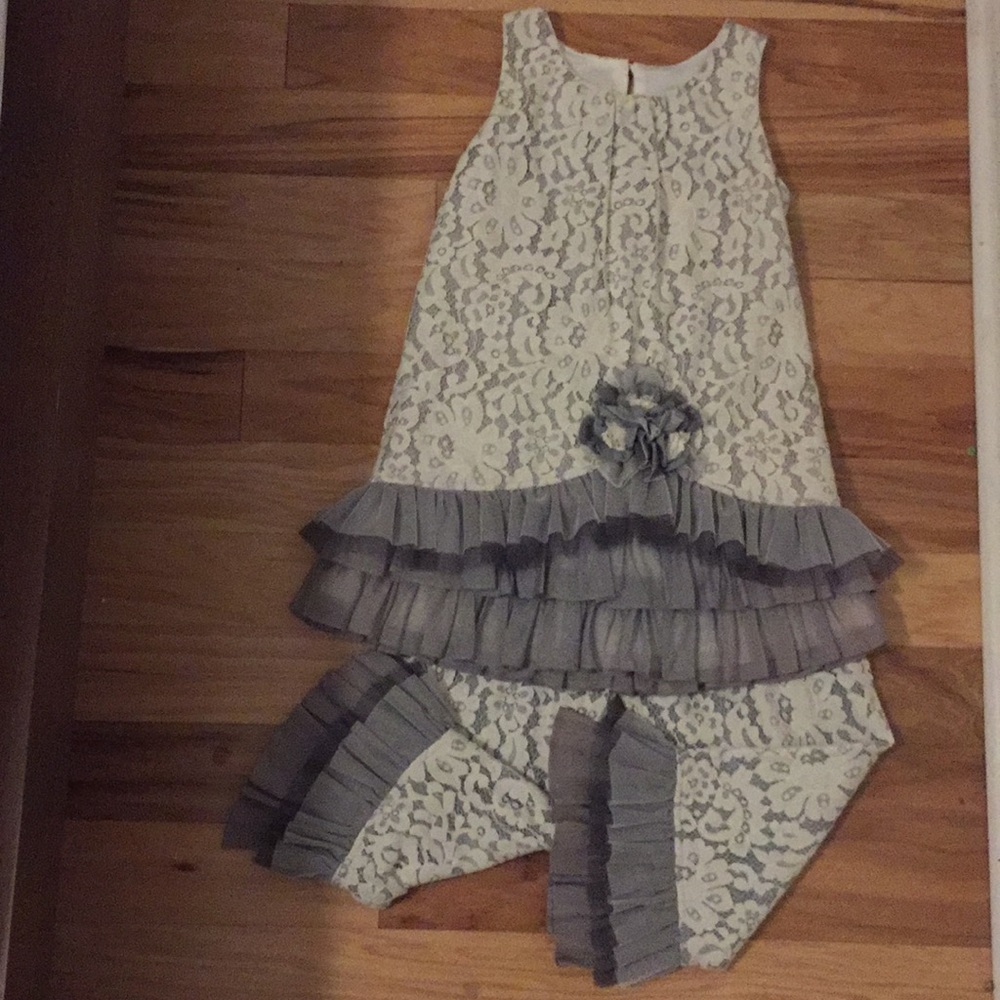 Lace and ruffle two piece party outfit 6x